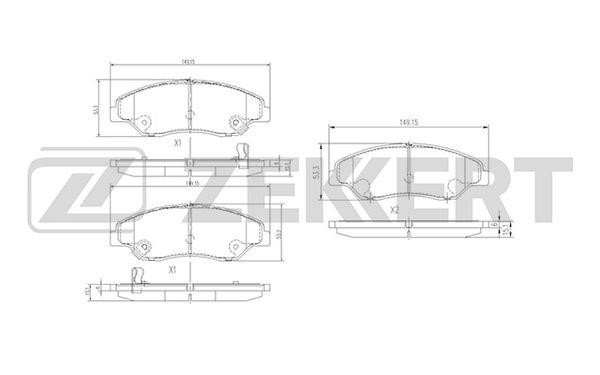 Zekkert BS-1902 Тормозные колодки дисковые, комплект BS1902: Отличная цена - Купить в Польше на 2407.PL!
