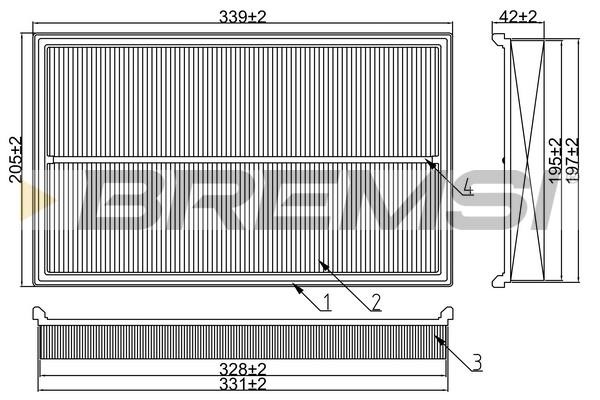 Bremsi FA1655 Air filter FA1655: Buy near me in Poland at 2407.PL - Good price!
