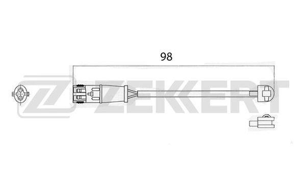Zekkert BS-8012 Warning Contact, brake pad wear BS8012: Buy near me in Poland at 2407.PL - Good price!