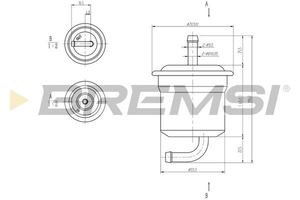 Bremsi FE1892 Fuel filter FE1892: Buy near me in Poland at 2407.PL - Good price!
