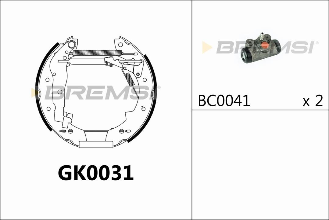 Bremsi GK0031 Колодки тормозные барабанные, комплект GK0031: Отличная цена - Купить в Польше на 2407.PL!