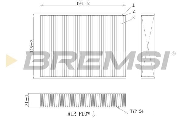 Bremsi FC0432C Filter, Innenraumluft FC0432C: Bestellen Sie in Polen zu einem guten Preis bei 2407.PL!