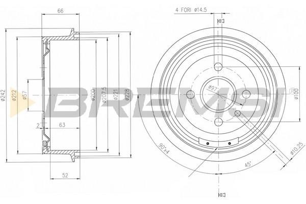 Bremsi CR5138 Rear brake drum CR5138: Buy near me at 2407.PL in Poland at an Affordable price!
