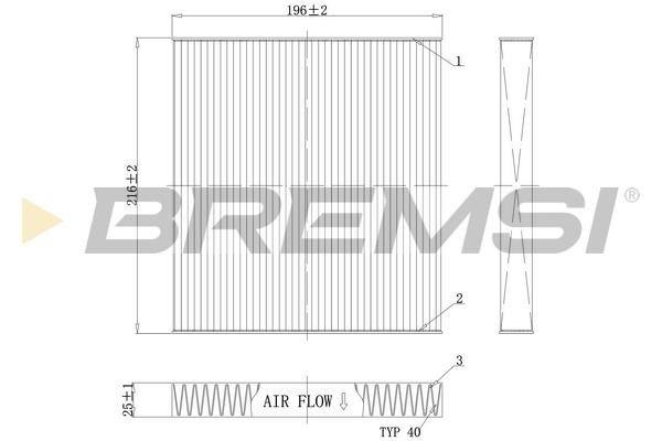 Bremsi FC0988 Filter, interior air FC0988: Buy near me in Poland at 2407.PL - Good price!