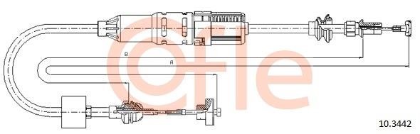Cofle 92.10.3442 Cable Pull, clutch control 92103442: Buy near me in Poland at 2407.PL - Good price!