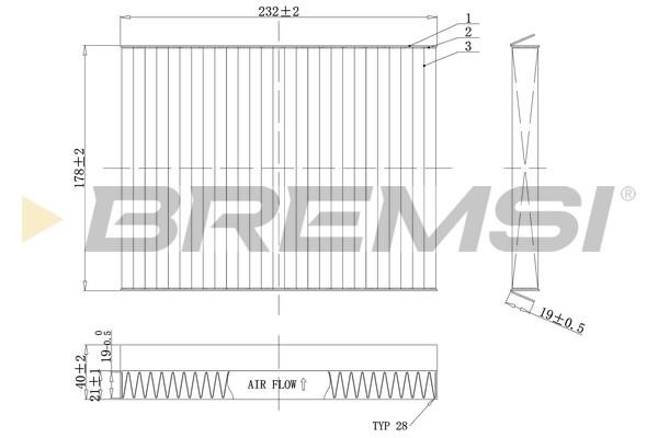 Bremsi FC0091C Filter, Innenraumluft FC0091C: Kaufen Sie zu einem guten Preis in Polen bei 2407.PL!