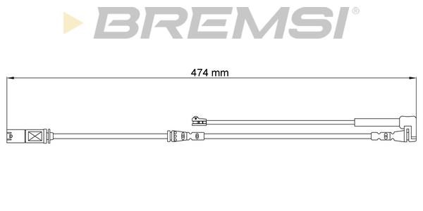 Bremsi WI0797 Warning contact, brake pad wear WI0797: Buy near me in Poland at 2407.PL - Good price!