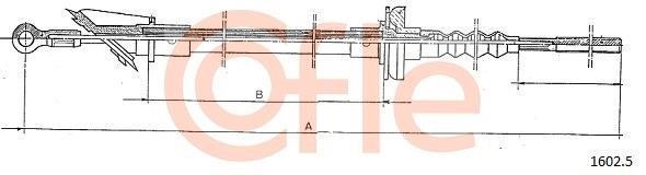 Cofle 92.1602.5 Cable Pull, clutch control 9216025: Buy near me in Poland at 2407.PL - Good price!