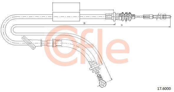Cofle 92.17.6000 Cable Pull, parking brake 92176000: Buy near me in Poland at 2407.PL - Good price!