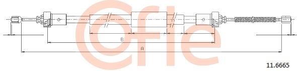 Cofle 92.11.6665 Linka hamulca tył 92116665: Dobra cena w Polsce na 2407.PL - Kup Teraz!