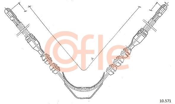 Cofle 92.10.571 Cable Pull, parking brake 9210571: Buy near me at 2407.PL in Poland at an Affordable price!