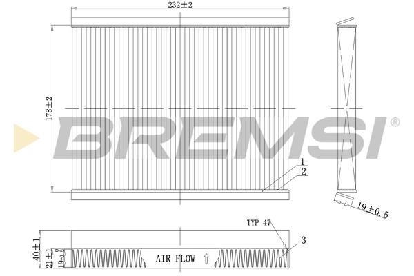 Bremsi FC0091 Filter, interior air FC0091: Buy near me in Poland at 2407.PL - Good price!