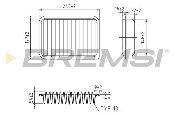 Bremsi FA1024 Воздушный фильтр FA1024: Отличная цена - Купить в Польше на 2407.PL!