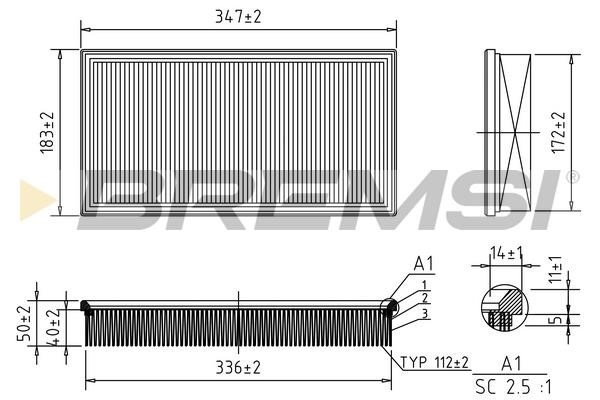 Bremsi FA1581 Air filter FA1581: Buy near me in Poland at 2407.PL - Good price!