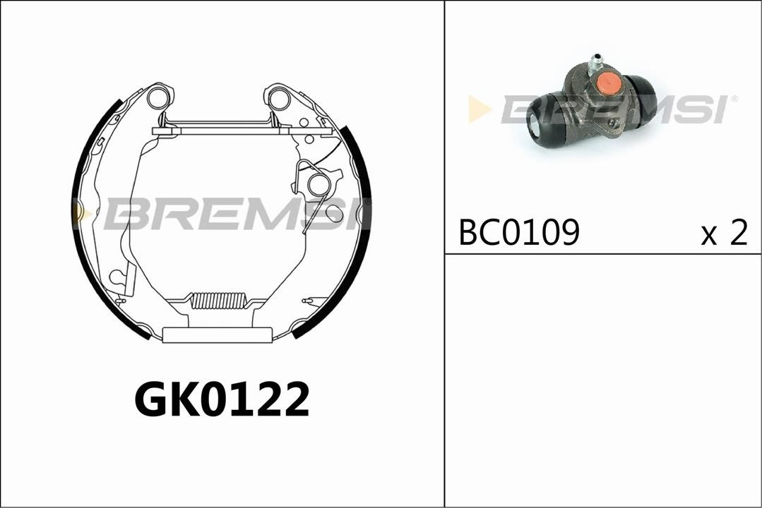 Bremsi GK0122 Колодки гальмівні барабанні, комплект GK0122: Приваблива ціна - Купити у Польщі на 2407.PL!