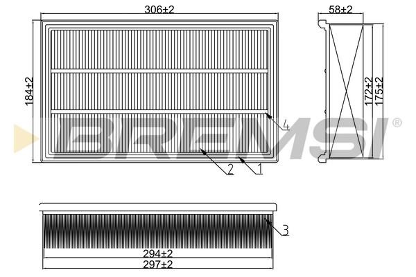 Bremsi FA1662 Air filter FA1662: Buy near me in Poland at 2407.PL - Good price!