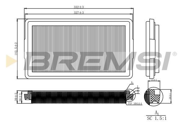Bremsi FA2126 Air filter FA2126: Buy near me in Poland at 2407.PL - Good price!