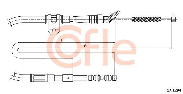 Cofle 92.17.1294 Cable Pull, parking brake 92171294: Buy near me in Poland at 2407.PL - Good price!