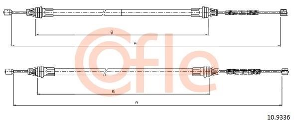 Cofle 92.10.9336 Cable Pull, parking brake 92109336: Buy near me in Poland at 2407.PL - Good price!
