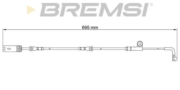 Bremsi WI0636 Warning contact, brake pad wear WI0636: Buy near me in Poland at 2407.PL - Good price!
