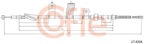 Cofle 92.17.4204 Cable Pull, parking brake 92174204: Buy near me in Poland at 2407.PL - Good price!