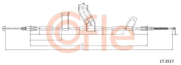 Cofle 92.17.3517 Cable Pull, parking brake 92173517: Buy near me in Poland at 2407.PL - Good price!