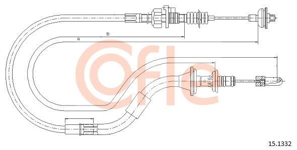 Cofle 92.15.1332 Cable Pull, clutch control 92151332: Buy near me at 2407.PL in Poland at an Affordable price!