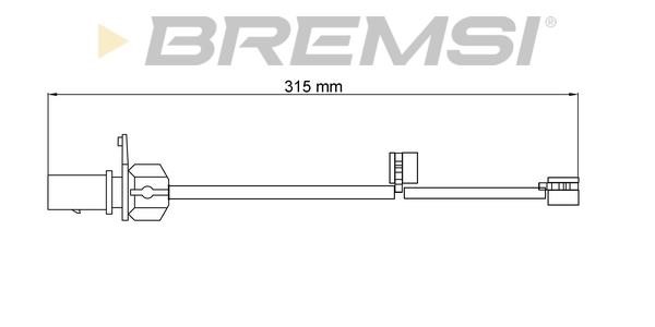Bremsi WI0775 Датчик износа тормозных колодок WI0775: Отличная цена - Купить в Польше на 2407.PL!
