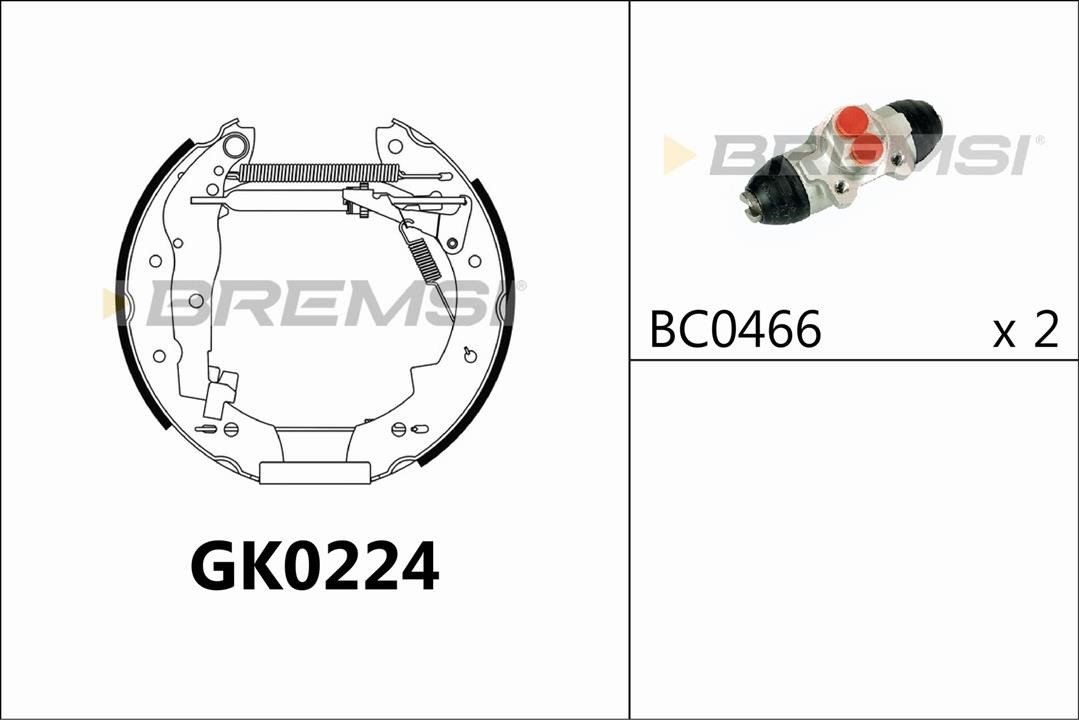 Bremsi GK0224 Колодки тормозные барабанные, комплект GK0224: Отличная цена - Купить в Польше на 2407.PL!