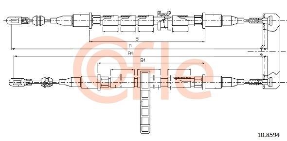 Cofle 92.10.8594 Cable Pull, parking brake 92108594: Buy near me at 2407.PL in Poland at an Affordable price!