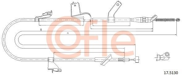 Cofle 92.17.5130 Cable Pull, parking brake 92175130: Buy near me in Poland at 2407.PL - Good price!