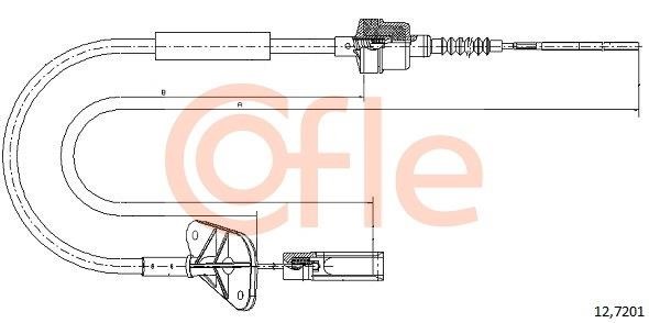 Cofle 92.12.7201 Cable Pull, clutch control 92127201: Buy near me in Poland at 2407.PL - Good price!
