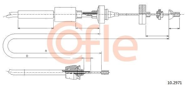 Cofle 92.10.2971 Cable Pull, clutch control 92102971: Buy near me in Poland at 2407.PL - Good price!