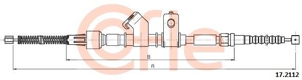 Cofle 92.17.2112 Cable Pull, parking brake 92172112: Buy near me in Poland at 2407.PL - Good price!