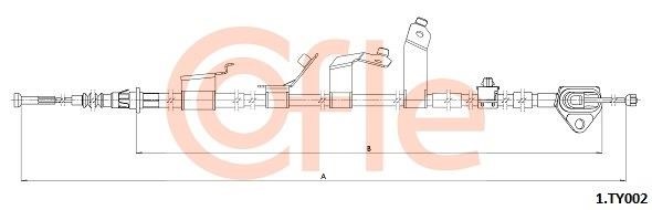 Cofle 92.1.TY002 Cable Pull, parking brake 921TY002: Buy near me at 2407.PL in Poland at an Affordable price!