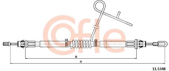 Cofle 92.11.5348 Cable Pull, parking brake 92115348: Buy near me in Poland at 2407.PL - Good price!