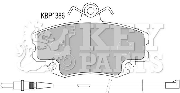 Key parts KBP1386 Scheibenbremsbeläge, Set KBP1386: Kaufen Sie zu einem guten Preis in Polen bei 2407.PL!
