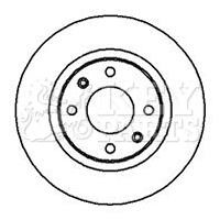 Key parts KBD4245 Front brake disc ventilated KBD4245: Buy near me in Poland at 2407.PL - Good price!