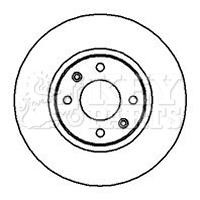 Key parts KBD5100 Front brake disc ventilated KBD5100: Buy near me in Poland at 2407.PL - Good price!