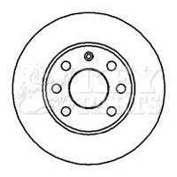 Key parts KBD4857 Unventilated front brake disc KBD4857: Buy near me in Poland at 2407.PL - Good price!