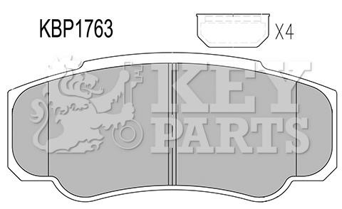 Key parts KBP1763 Гальмівні колодки, комплект KBP1763: Приваблива ціна - Купити у Польщі на 2407.PL!