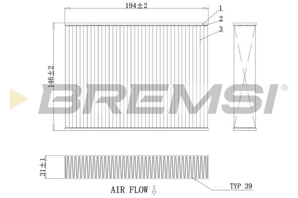 Bremsi FC0432 Filter, interior air FC0432: Buy near me in Poland at 2407.PL - Good price!