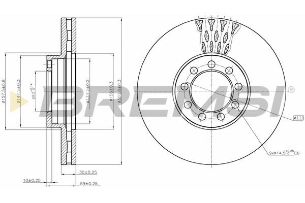 Bremsi CD5329V Innenbelüftete Bremsscheibe vorne CD5329V: Kaufen Sie zu einem guten Preis in Polen bei 2407.PL!