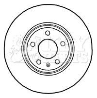 Key parts KBD4689 Front brake disc ventilated KBD4689: Buy near me in Poland at 2407.PL - Good price!