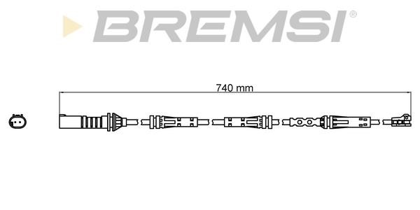 Bremsi WI0808 Warning contact, brake pad wear WI0808: Buy near me in Poland at 2407.PL - Good price!