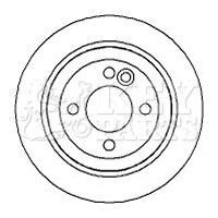 Key parts KBD4257 Rear brake disc, non-ventilated KBD4257: Buy near me in Poland at 2407.PL - Good price!