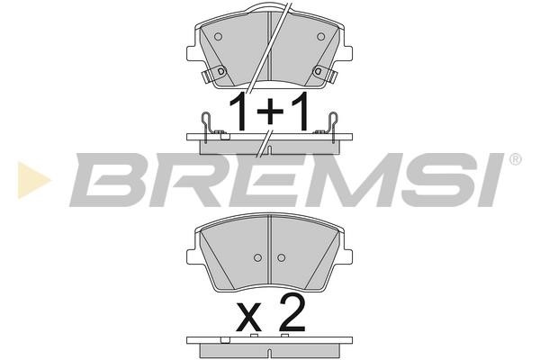Bremsi BP3834 Гальмівні колодки, комплект BP3834: Приваблива ціна - Купити у Польщі на 2407.PL!