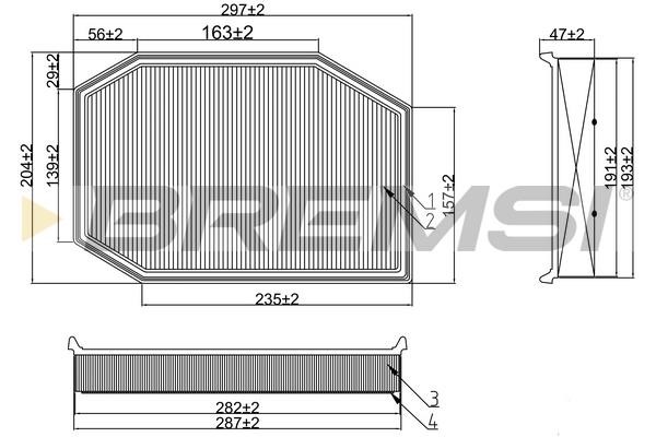 Bremsi FA1217 Воздушный фильтр FA1217: Отличная цена - Купить в Польше на 2407.PL!