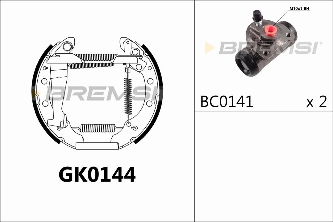 Bremsi GK0144 Колодки тормозные барабанные, комплект GK0144: Отличная цена - Купить в Польше на 2407.PL!