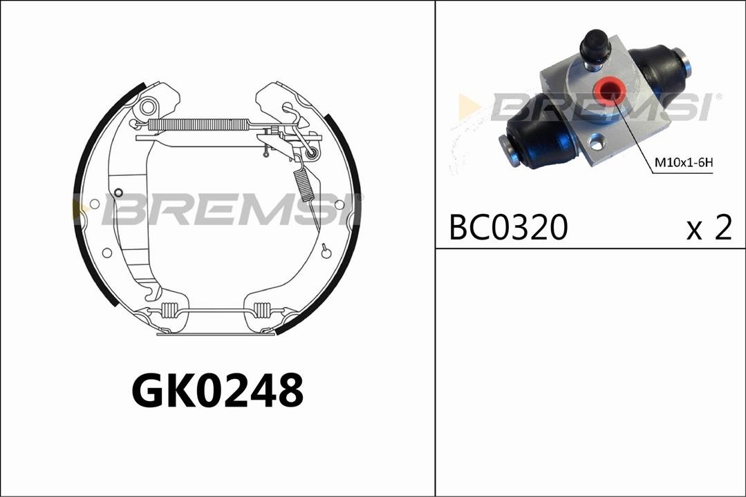 Bremsi GK0248 Колодки тормозные барабанные, комплект GK0248: Купить в Польше - Отличная цена на 2407.PL!